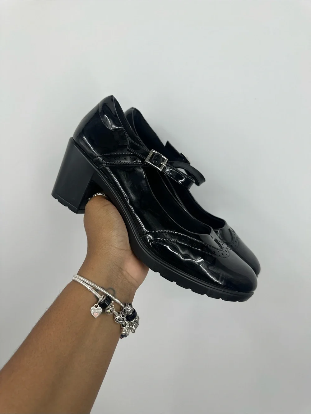 Vintage Y2K Style Black Dream Paris Oxford Mary Jane Shoes Size Women's 9 Goth